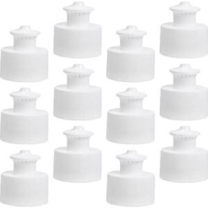 Squirt Bottle Plastic Push Replacement Caps 30pcs Twisted Sports Bottle Lid Reusable Water Bottle Caps Sports Bottle Caps Non- Spill Screw Tops Caps for Water Bottles Water Bottle
